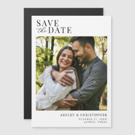 Simple Elegant Photo Wedding Save the Date Magneteinladung
