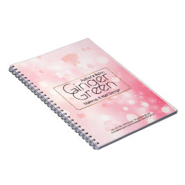 Simple Elegant Pink Bokeh Notizblock