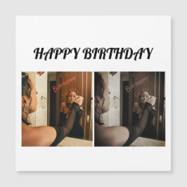 Simple Elegant two photo Magnetkarte