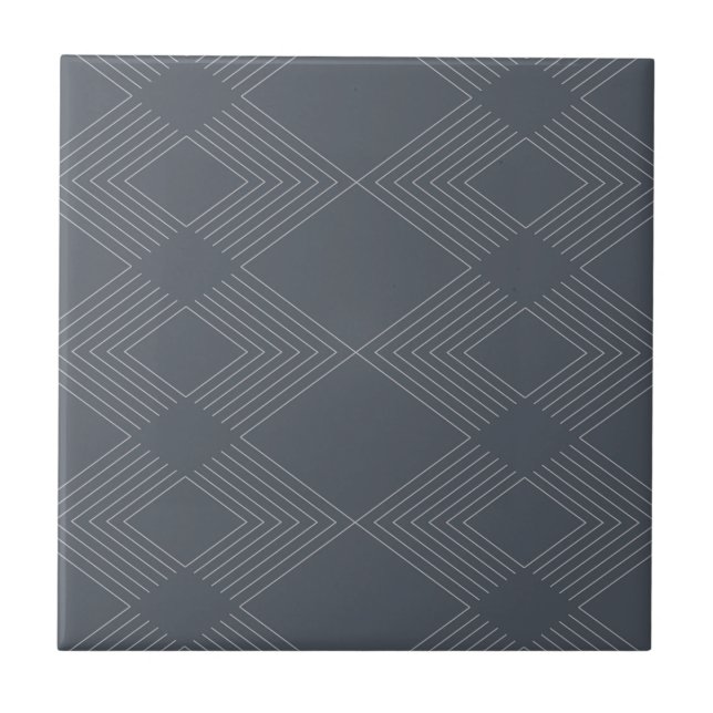 Simple, elegant, urban, chic line graphic pattern fliese (Vorderseite)