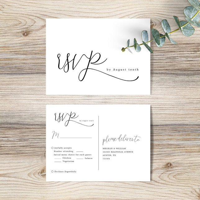 Simple Elegant Wedding UAWG Postkarte (Von Creator hochgeladen)