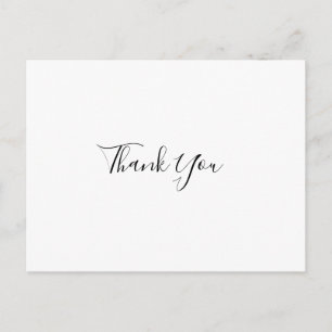 Simple Elegant Wedding Vielen Dank Postcard Postkarte