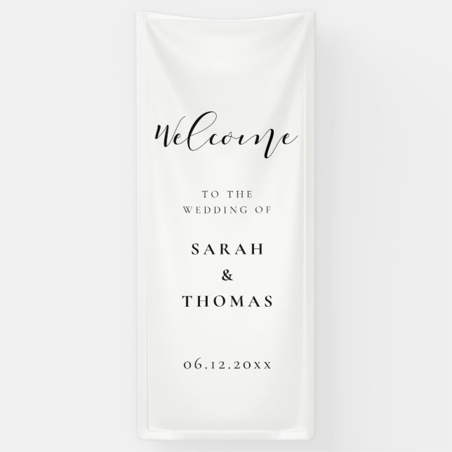 Simple elegant Welcome to our wedding Banner (Vertikal)