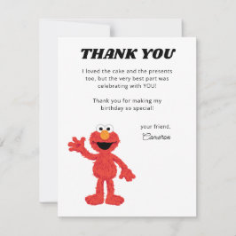 Simple Elmo 1. Geburtstag Dankeskarte