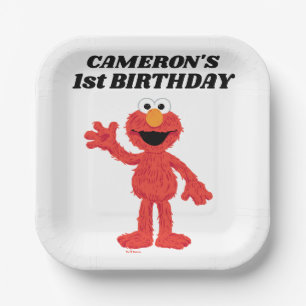 Simple Elmo 1. Geburtstag Pappteller
