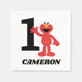 Simple Elmo 1. Geburtstag Serviette
