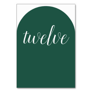 Simple Emerald Green Rounded Tischnummer