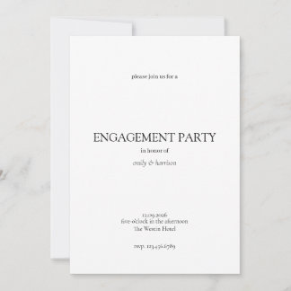 Simple Engagement Party Invitation Einladung