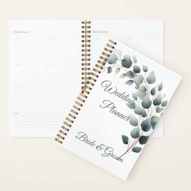 Simple Eucalyptus Wedding Planner Planer (Anzeige)