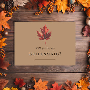 Simple Fall Terracotta Wedding Bridesmaid Vorschla Einladung