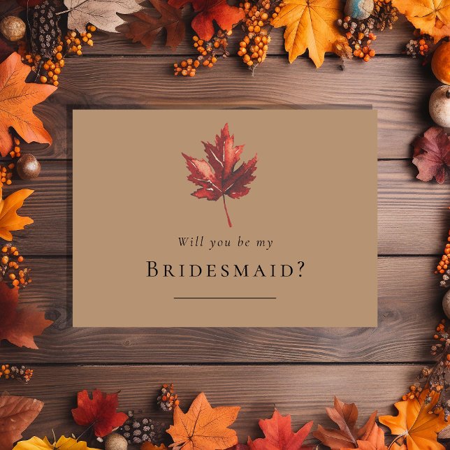 Simple Fall Terracotta Wedding Bridesmaid Vorschla Einladung (Von Creator hochgeladen)