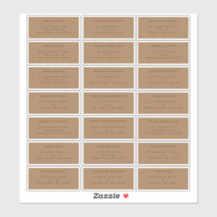 Simple Fall Terracotta Wedding Guest Address Label