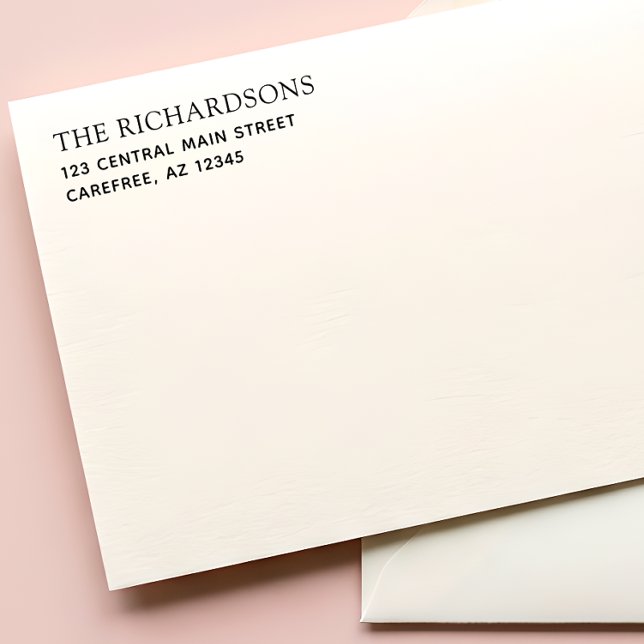 Simple Family Name Return Address Permastempel (Von Creator hochgeladen)