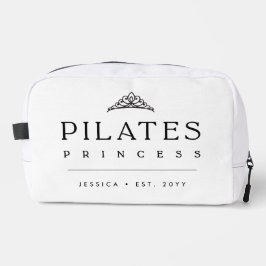 Simple Feminine Black and White Pilates Princess Waschbeutel