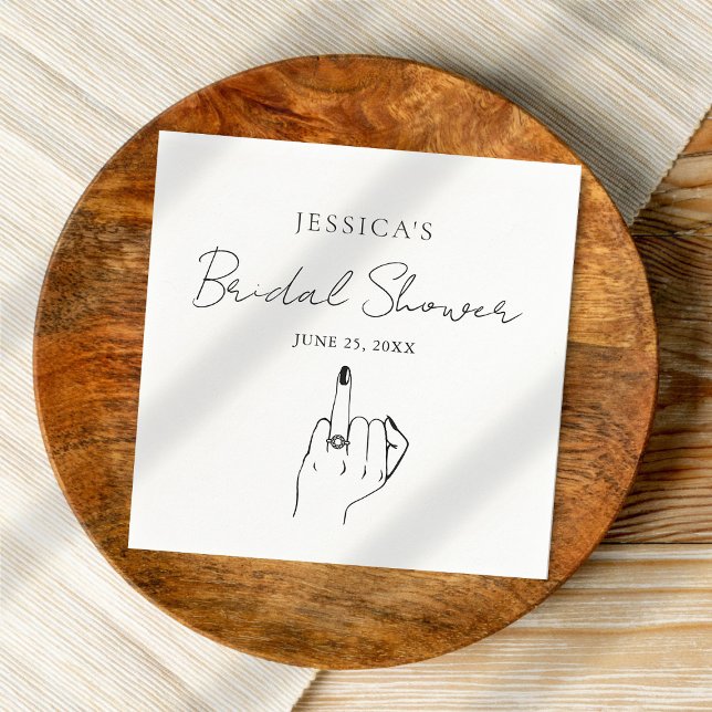 Simple Finger Ring Brautparty Napkins Serviette (Von Creator hochgeladen)