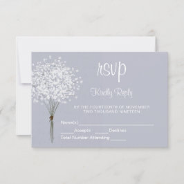 Simple Floral Bouquet RSVP Karte