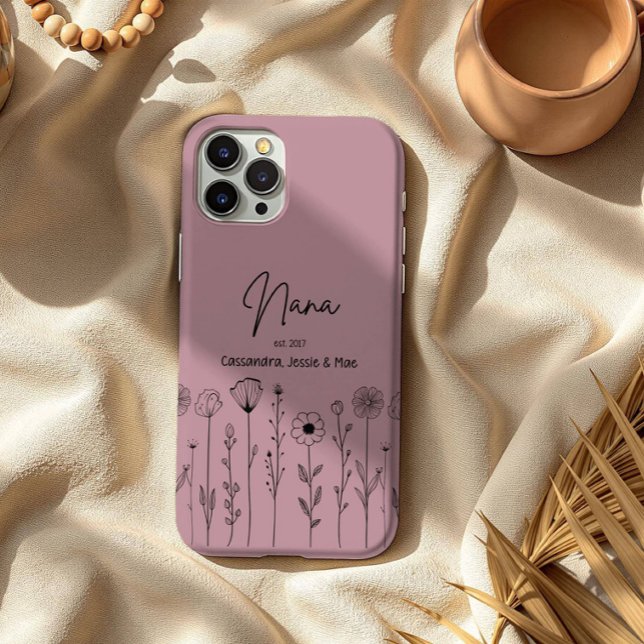 Simple Floral Nana Custom Title Case-Mate iPhone Hülle (Von Creator hochgeladen)