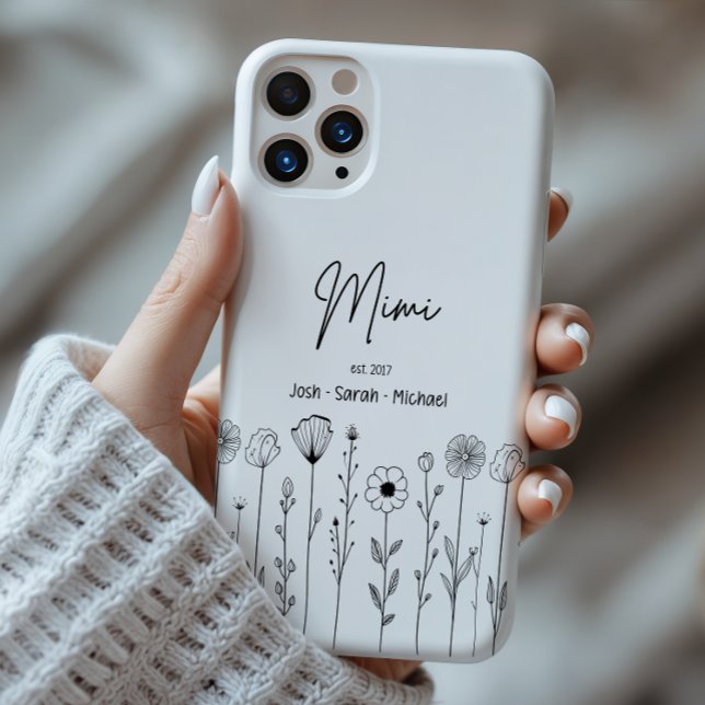 Simple Floral Nana Custom Title Case-Mate iPhone Hülle (Von Creator hochgeladen)