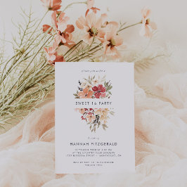 Simple Floral Sweet 16 Birthday Einladung