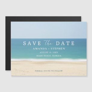 Simple Florida Beach Wedding Save the Date Magneteinladung