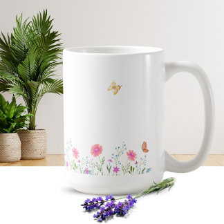 Simple Flower Design Mug Kaffeetasse