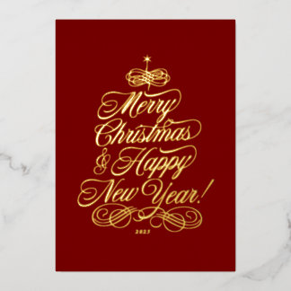 Simple Foil Christmas Card Folien Feiertagskarte