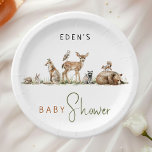 Simple Forest Woodland Animals Kinderdusche Pappteller<br><div class="desc">Unsere einfachen Waldtiere mit Baby-Duschpapier-Teller, perfekt für eine niedliche und skurrile Feier! Mit einem Thema zum Thema Wald in Aquarelltönen mit bezaubernden Kreaturen wie Fuchs, Hase und Hirsch ist es ideal für eine geschlechtsneutrale Dusche. Dieses böhmisch inspirierte Design Set eine süße und einfache Szene mit einer natürlichen Landschaft von grünen...</div>