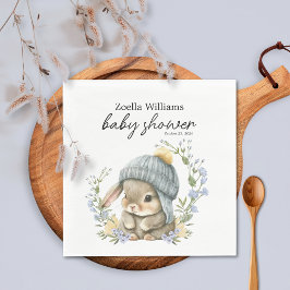 Simple Forest Woodland Baby Shower Napkin Serviette