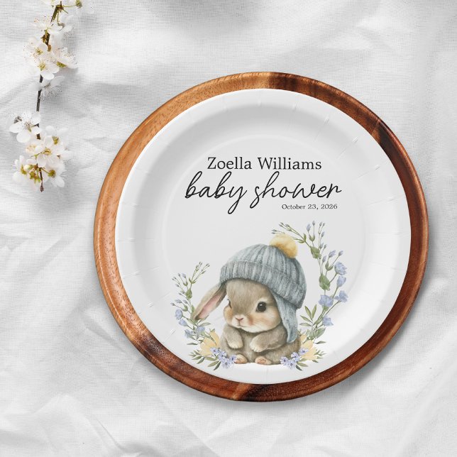 Simple Forest Woodland Baby Shower Paper Plate Pappteller (Simple Forest Woodland Baby Shower Paper Plate 1)