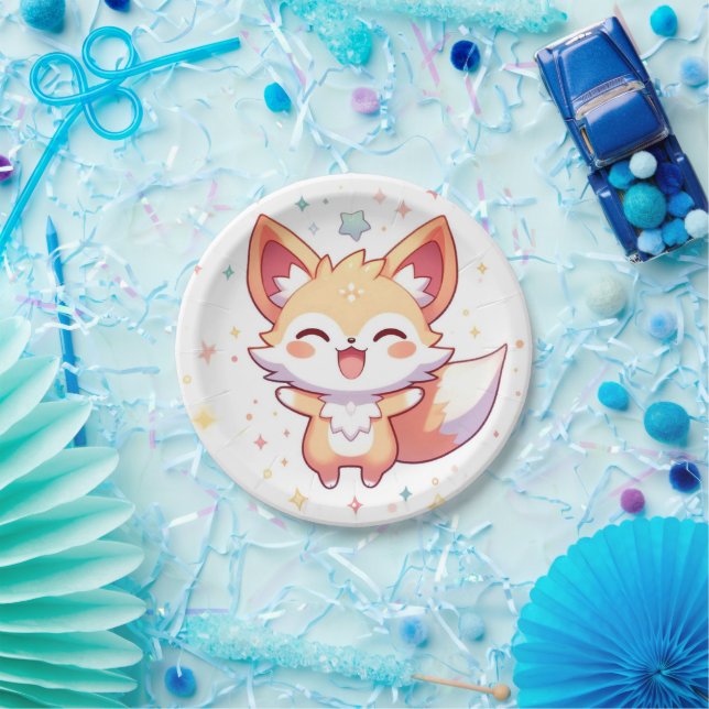 Simple Fox Baby Dusche Pappteller (Party)