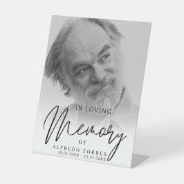 Simple Funeral Sympathy Photo Memorial Sockelschild