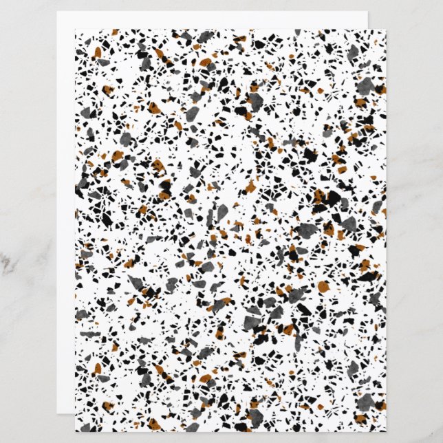 Simple Funky Terrazzo Art Scrapbook Paper (Vorne/Hinten)