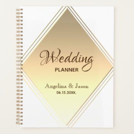 Simple Geometric Gold Wedding Planer