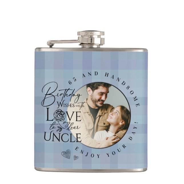 Simple Gifts For Uncle | Custom Birthday  Flachmann (Vorderseite)