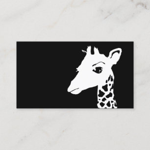 simple giraffe visitenkarte