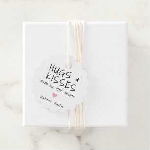 Simple Girl Pink Heart Niedlich Baby Dusche Geschenkanhänger