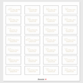 Simple Gold Calligraphy Guest Address Labels