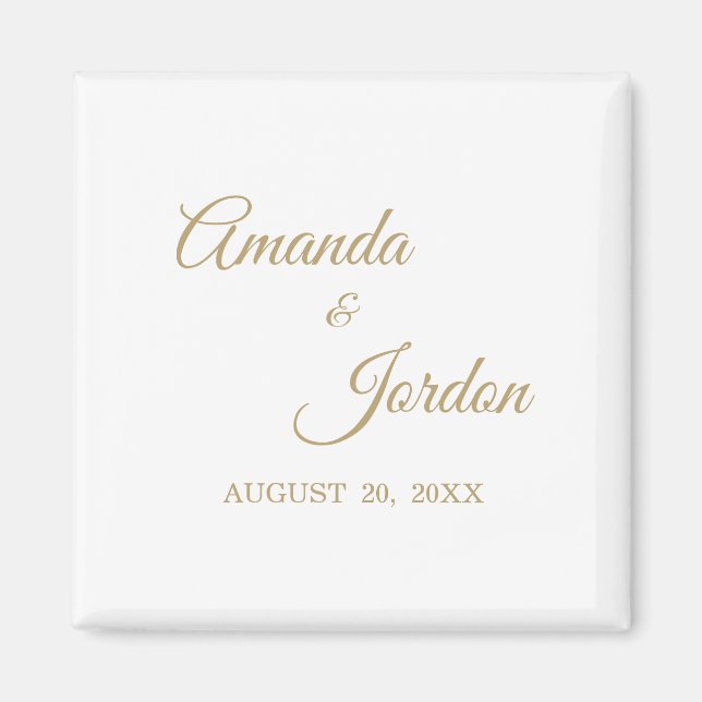 Simple Gold Calligraphy Magnet (Vorne)