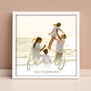 Simple Gold Calligraphy Script Family Typografie Fotodruck