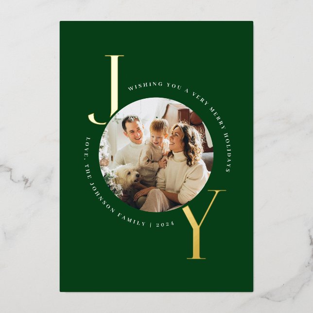 Simple Gold Joy Folieneinladung (Vorderseite)