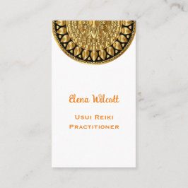 Simple Gold Mandala Reiki Energy Healing Wellness Visitenkarte
