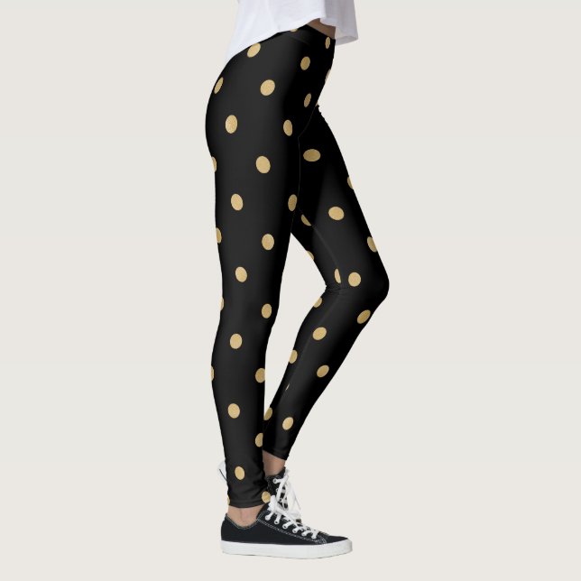 Simple Gold Polka Dots Leggings (Rechts)