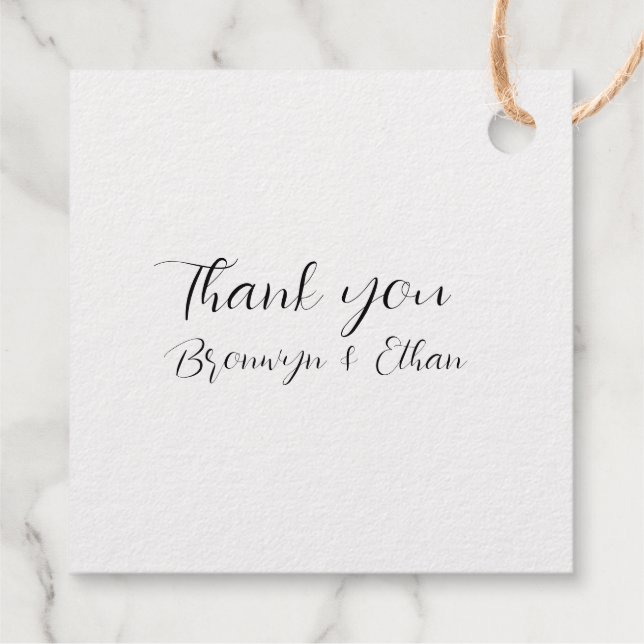 Simple Gold Seashells Gefallen Geschenkanhänger (Rückseite)