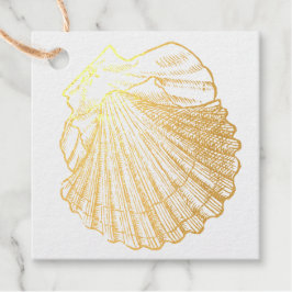 Simple Gold Seashells Gefallen Geschenkanhänger