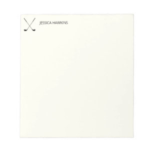 Simple Golf Fan Personal Stationery Golf Clubs Notizblock