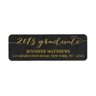 Simple Grad Chalkboard Abschluss-Adresskennzeich
