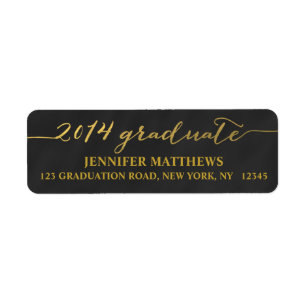 Simple Grad Chalkboard Abschluss-Adresskennzeich