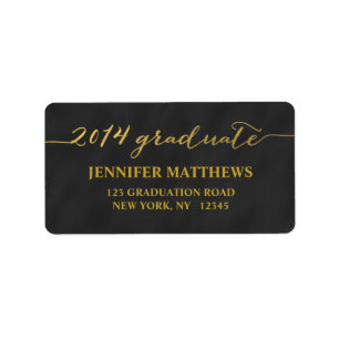 Simple Grad Chalkboard Abschluss-Adresskennzeich Adressaufkleber