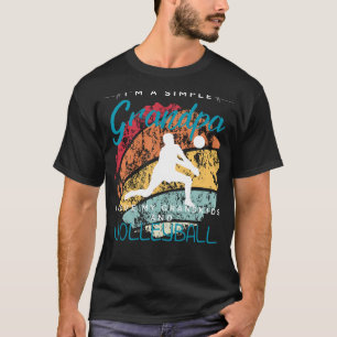 Simple Grandpas Volleyball Joy - Whimsical T-Shirt
