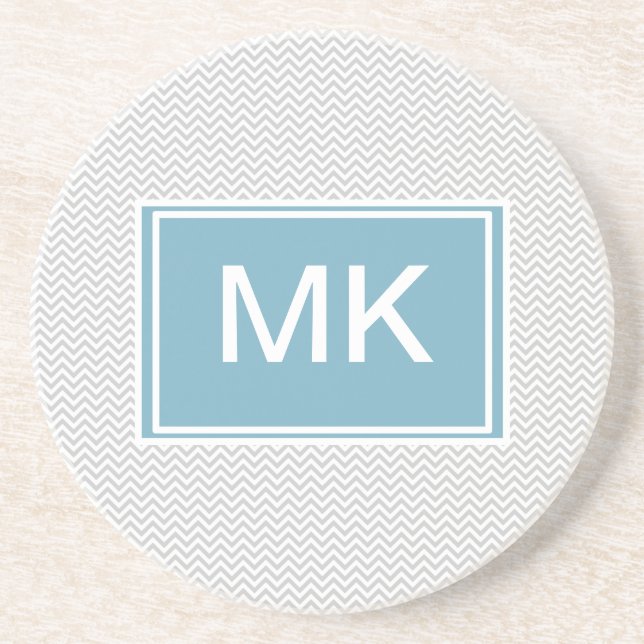 Simple Gray ZigZag Getränkeuntersetzer (Vorne)